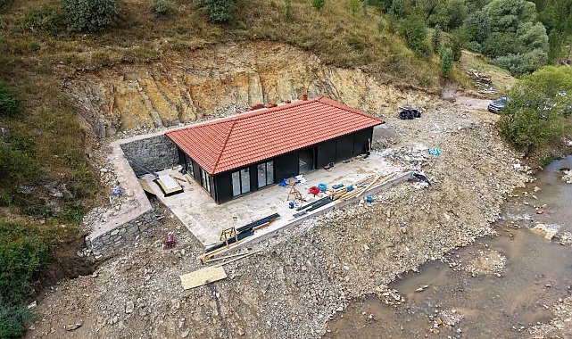 Sırakayalar Şelalesi'nde çevre düzenleme çalışmaları sürüyor