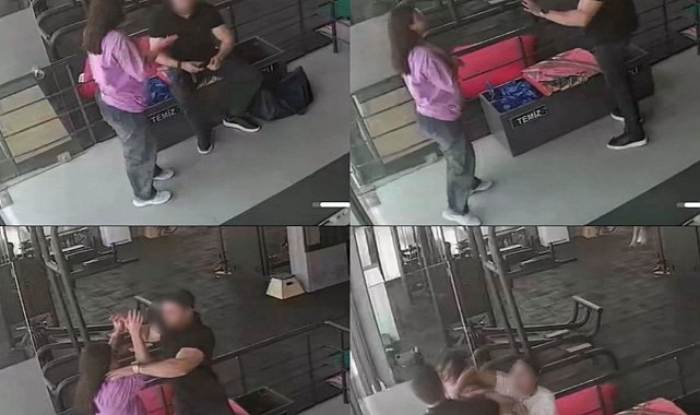 Spor salonunda kadın işletmeciye saldırı: Olay anı kameraya yansıdı