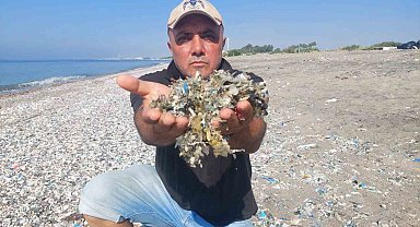 Tarsus-Kazanlı sahilinde plastik kirliliği