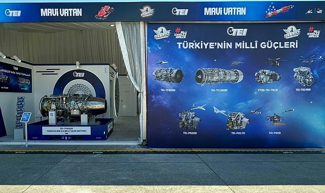 TEI, millî motorları ve üretim kabiliyetleriyle TEKNOFEST Mavi Vatan'da