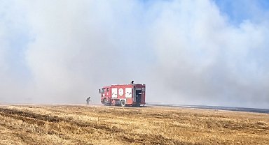 Tekirdağ'da anız yangını