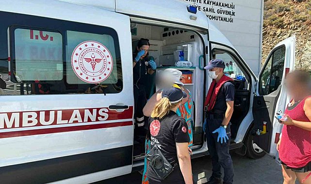 Ticari yatta yaralanan vatandaş için tıbbi tahliye