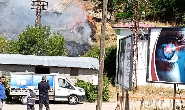 Tunceli'de otluk alanda yangın