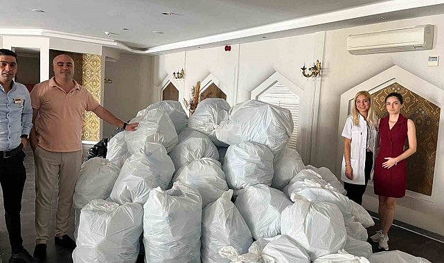 Turizm tesisinden örnek davranış: Pet şişeleri toplayıp geri dönüşüme gönderiyorlar