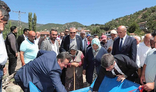 Ümük köyünde bin dekarlık arazi basınçlı sulamaya kavuştu