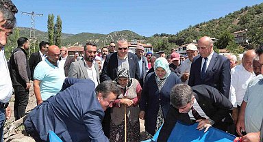 Ümük köyünde bin dekarlık arazi basınçlı sulamaya kavuştu