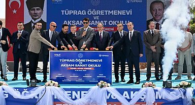 Uşak'ta inşa edilecek öğretmenevi ve akşam sanat okulunun temeli atıldı