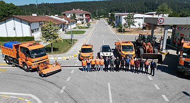 Vali Makas'tan Kaynaşlı'da Karayolları incelemesi