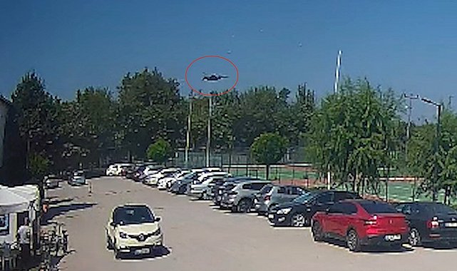 Yalova'da kaza kırıma uğrayan uçağın düşme anı kamerada