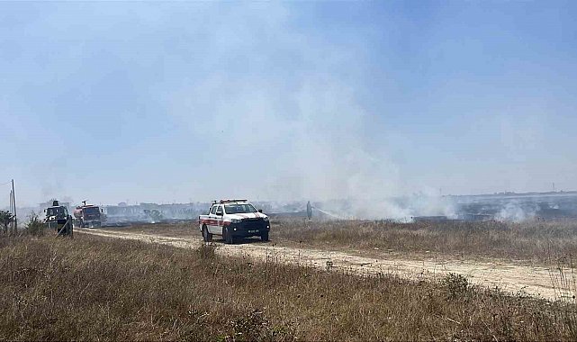 Yangını söndürmek için herkes seferber oldu