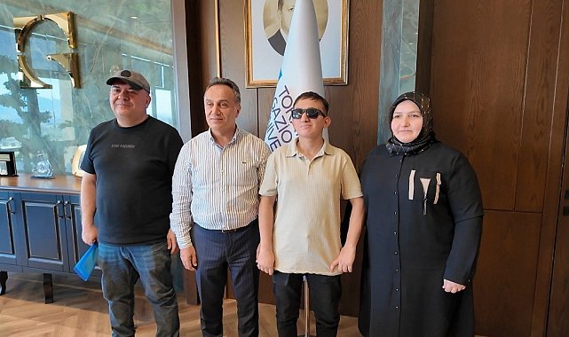 YKS Tokat 2'ncisi özel öğrenciden TOGÜ'ye anlamlı ziyaret