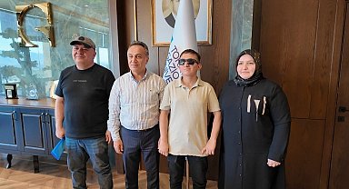 YKS Tokat 2'ncisi özel öğrenciden TOGÜ'ye anlamlı ziyaret