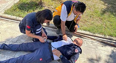 112 Acil Çağrı Merkezi personeline yangın eğitimi verildi