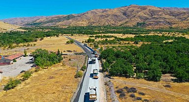 20 kilometrelik grup yolunda asfalt çalışmaları sürüyor