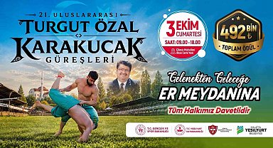 21. Uluslararası Turgut Özal Karakucak Güreşleri 3 ekimde düzenlenecek