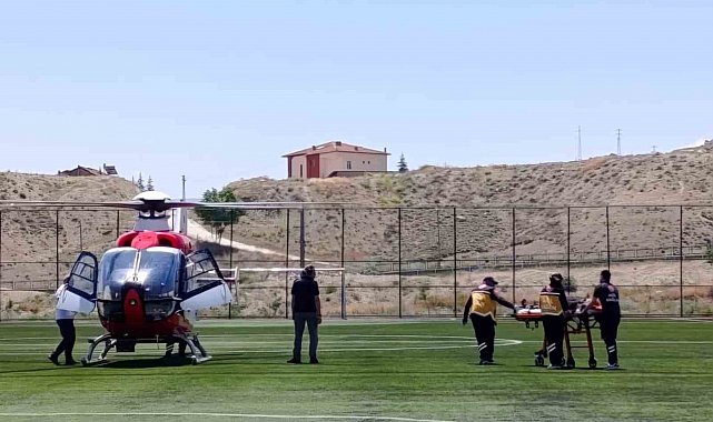 78 yaşındaki hasta hava ambulansıyla Malatya'ya sevk edildi