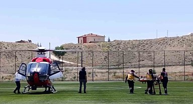 85 yaşındaki hasta hava ambulansıyla sevk edildi