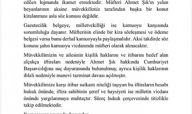 Adalet Bakanı Gürlek'in avukatından Şık'a suç duyurusu
