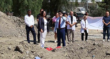 Akçalı Aile Sağlığı Merkezi'nin yeni hizmet binasında çalışmalar sürüyor