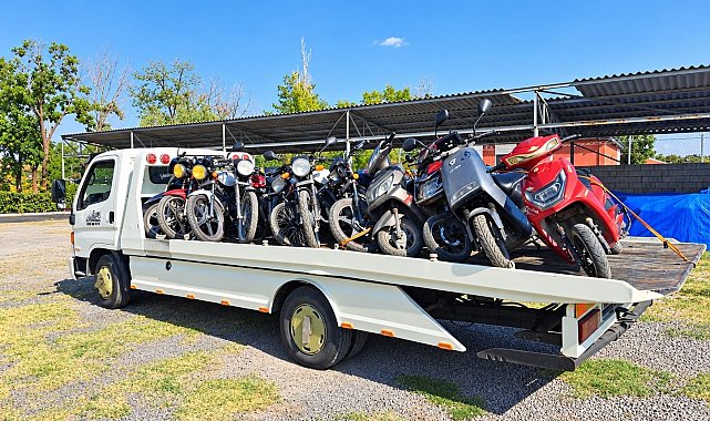 Aksaray'da 16 motosiklet trafikten men edildi