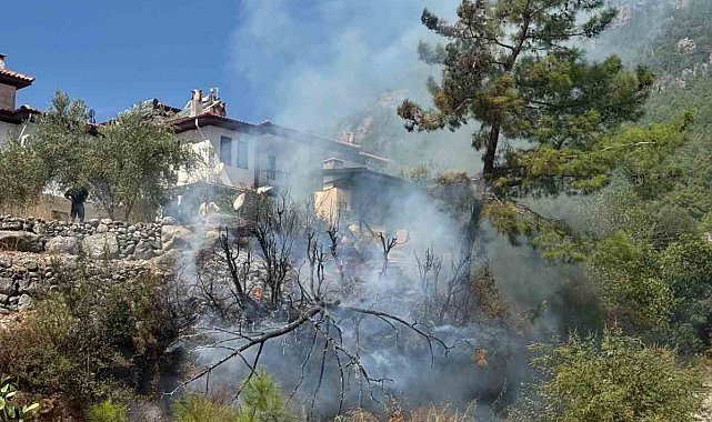 Akyaka'da ot yangını paniğe neden oldu