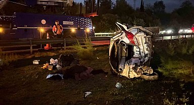 Anadolu Otoyolu'nda otomobil devrildi: 1 ölü, 4 yaralı