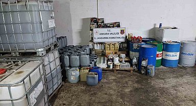 Ankara'da 20 milyon liralık kaçak akaryakıt ve sahte motor yağı ele geçirildi
