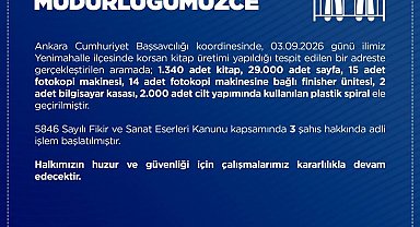 Ankara'da bin 340 adet korsan kitap ele geçirildi