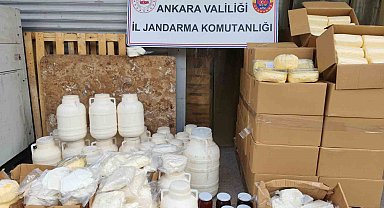 Ankara'da sahte gıda operasyonu: 838 kilogram süt ve süt ürünü ele geçirildi