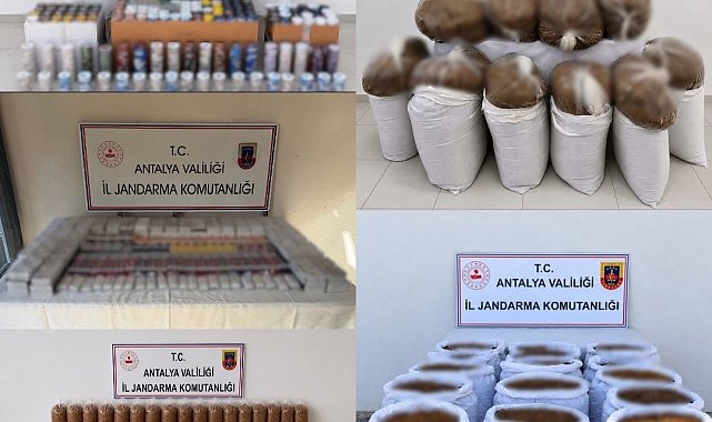 Antalya'da 1 ton 150 kilogram kıyılmış tütün ele geçirildi
