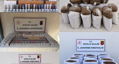 Antalya'da 1 ton 150 kilogram kıyılmış tütün ele geçirildi