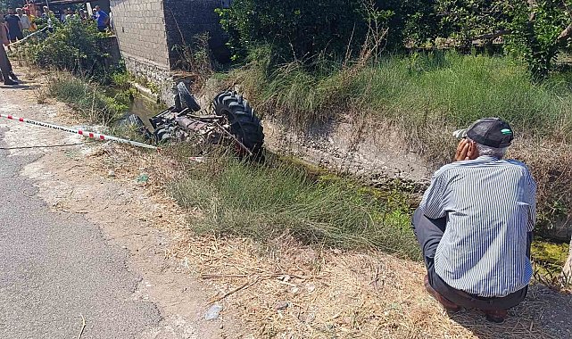 Antalya'da su kanalına düşen traktörün sürücüsü hayatını kaybetti