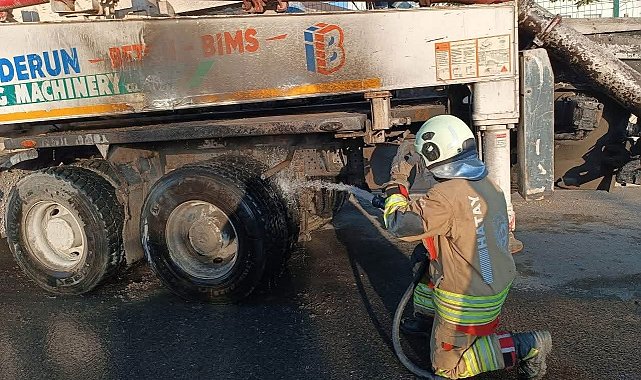 Arsuz'da tır yangını kısa sürede kontrol altına alındı