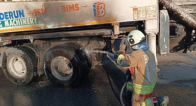 Arsuz'da tır yangını kısa sürede kontrol altına alındı