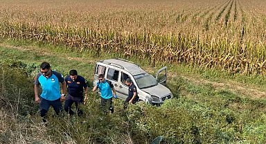 Aydın'da tarlaya uçan araç sabah fark edildi, içinden kimse çıkmadı
