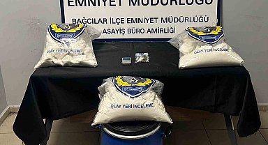 Bağcılar'da uyuşturucu imalathanesine baskın: 22 kilo 970 gram uyuşturucu ele geçirildi