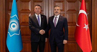 Bakan Fidan, Türk Devletleri Teşkilatı Genel Sekreteri Ömüraliyev ile görüştü