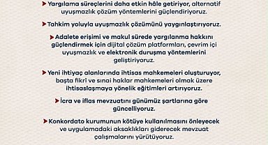 Bakan Gürlek: "Adalete erişimi kolaylaştıracak reformlarımızı kararlılıkla sürdüreceğiz"