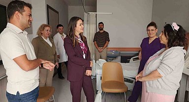 Başhekim Özbağçıvan, Kadın Doğum Servisinde incelemelerde bulundu