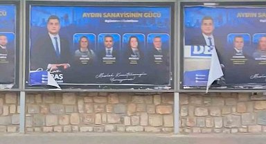 Başkan Maraş'ın afişlerine saldırı