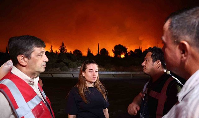 Başkan Vekili Özdemir: "Şehrin tüm sorumlularıyla koordineli şekilde yangınla mücadele ediyoruz"