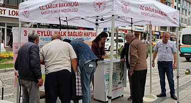 Bayburt'ta vatandaşlara ücretsiz sağlık taraması yapıldı