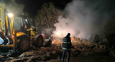 Besihanede yangın felaketi: 6 büyükbaş hayvan telef oldu