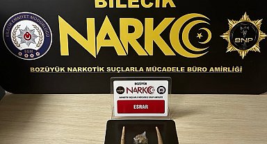 Bilecik'te bir şahsın üzerinde esrar maddesi çıktı