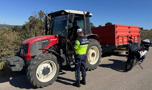 Bilecik'te jandarmadan traktör sürücülerine hayati uyarı