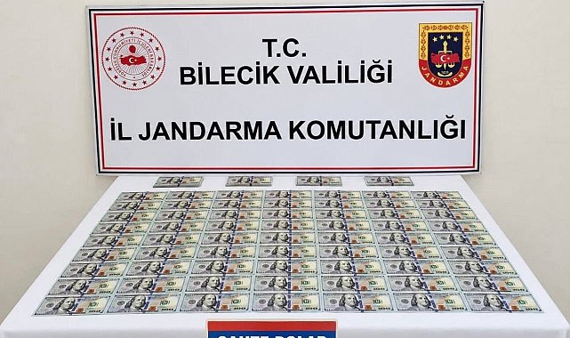 Bilecik'te otomobilde 202 adet sahte dolar ele geçirildi