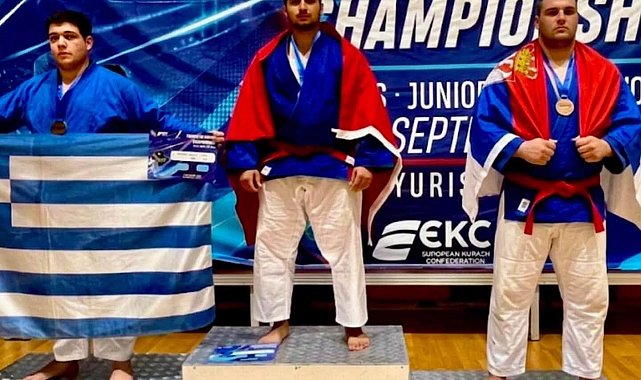Bilecikli sporcu Avrupa Kuraş Şampiyonu oldu