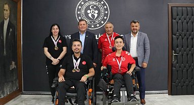 Boccia sporcularından Kabakcı'ya ziyaret