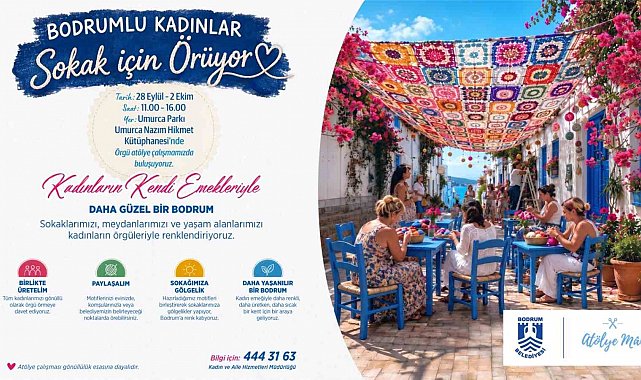 Bodrum'un sokakları, kadınların el emeğiyle renkleniyor