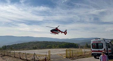 Bolu'da ambulans helikopter çocuk için seferber oldu